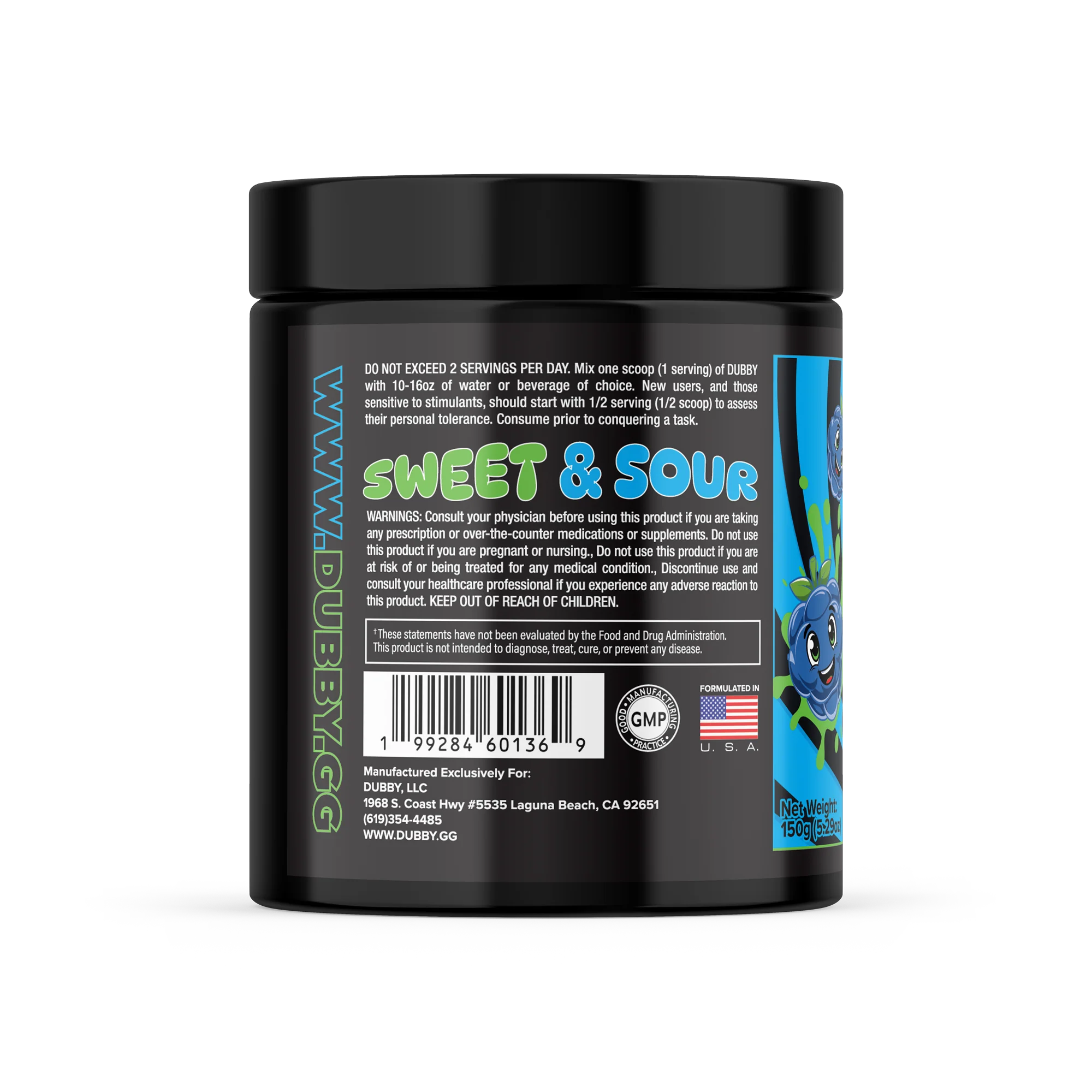 Sweet & Sour Blue Razz Energy Drink Tub - Image 4